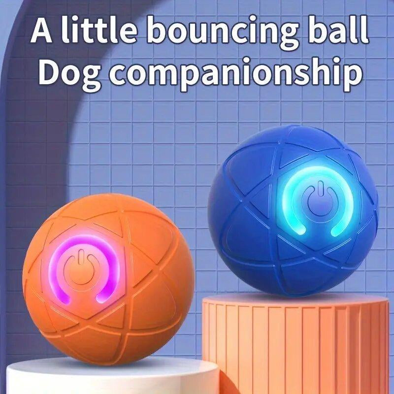 Interactive Gravity Bounce Dog Toy, Durable Chew Ball with Auto Tease, Rechargeable Lithium Polymer Battery, Dog Self-Entertainment Motorized Pet Toys, Christmas Gift