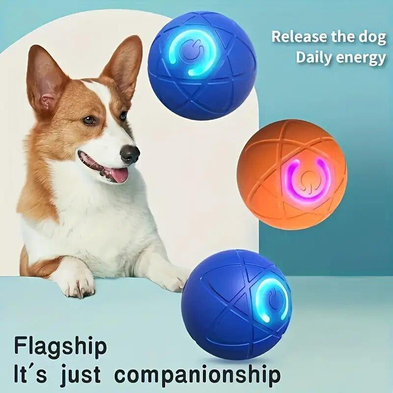 Interactive Gravity Bounce Dog Toy, Durable Chew Ball with Auto Tease, Rechargeable Lithium Polymer Battery, Dog Self-Entertainment Motorized Pet Toys, Christmas Gift