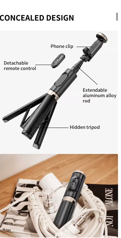 Bluetooth Wireless Handheld Selfie Stick Tripod Extendable Monopod with Remote